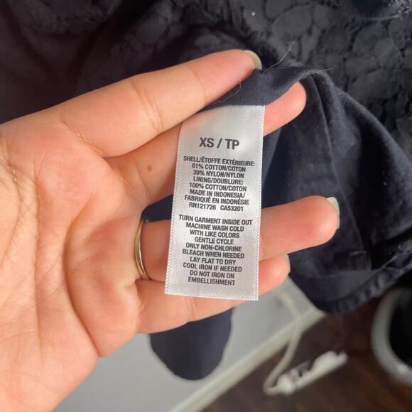 Aeropostale Womens Dress Size XS Black Floral Lace Sleeveless Short - Picture 4 of 15